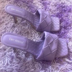 Purple No Strap Heel